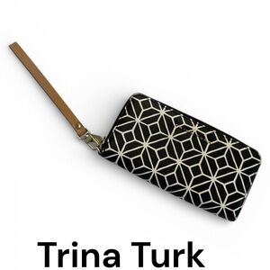 Trina Turk Geometric Black and White Women's Clutch wallet